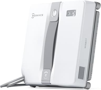 ECOVACS WINBOT Mini Fensterputzroboter, kompaktes Design, Doppel-Düsen mit Ultraschall-Zerstäubung, 9-Stufen-Schutzsystem, intelligente Pfadplanung, 4 Reinigungsmodi, Anti-Rutsch-System, Grau