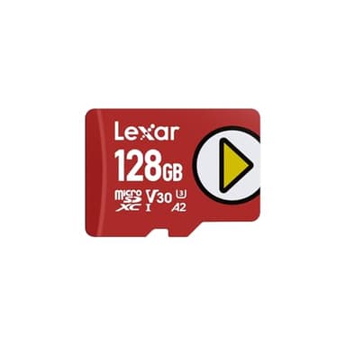 Lexar Play Micro SD Karte 128GB, microSDXC UHS-I, bis zu 205 MB/s Lesen, 140 MB/s Schreiben, Klasse 10, U3, V30, A2, 4K-Video, Hochgeschwindigkeitskarte für Switch/tragbare Spielgeräte/Smartphones