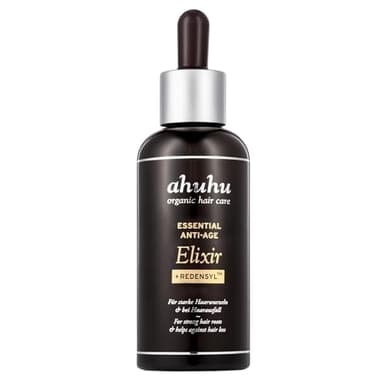 ahuhu ESSENTIAL ANTI-AGE Elixir Mit Koffein & Redensyl (100ml) - Hochkonzentrierte Kopfhautpflege Stimuliert Das Haarwachstum, Sorgt Für Dichteres Haar & Mehr Volumen, Vegan