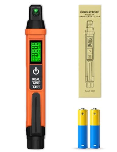 POROMETISTO ND01 Geigerzähler Radioaktivität Tragbarer β/γ/X-Strahlendosimeter mit Echtzeit-/Mittelwert-/Kumulativ-Modus Hinterleuchtetes LCD für Zuhause Tägliche Mitnahme Outdoor Sicherheit