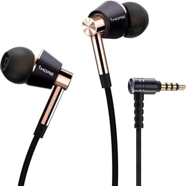 1MORE Triple-Driver Kopfhörer, Kabelgebundene In Ohr Hi-Fi Ohrhörer mit High Resolution, Audio Stereo Bass, MEMS-Mikrofon, In Line Fernbedienung High-Fidelity für Smartphones/PC/Tablet.