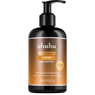 ahuhu THICKENING Coffein Shampoo Power Formula (250ml) - Koffein für voller wirkendes Haar, Haarwachstum mit aktivierender Pflege, Gegen Haarausfall für mehr Volumen