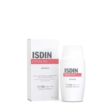 ISDIN Foto Ultra Redness LSF 50 - Sonnenschutz bei Rosazea & Couperose - Korrigiert & Verhindert Rötungen - Beruhigt empfindliche Haut, Leichte Textur, 50ml