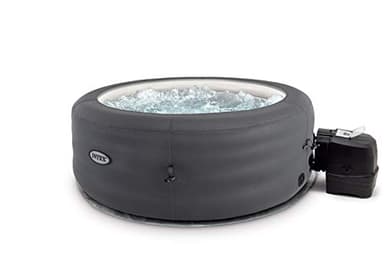 Intex 28482EX - Whirlpool aufblasbar Simple Spa, 4 Personen, 100 Düsen, Heizung, Grau, ⌀ 196x66 cm