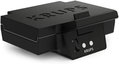 KRUPS FDK461 Sandwichmaker – Dreiecks-Sandwichtoasts, Keramik-Antihaftplatten, 850W, extra tiefe Form für leckere Gourmet-Sandwiches, schnelles Erhitzen, platzsparend, Standard, schwarz
