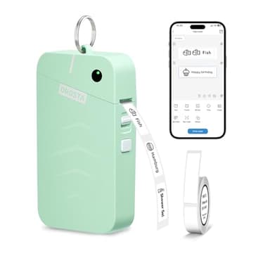 ORGSTA S001 Etikettendrucker Selbstklebend Etikettiergerät Bluetooth 2000 mAh Etikettiermaschinen Beschriftungsgerät Ettikettiergeraet Label Printer Sticker Maker Weihnachten
