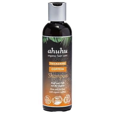ahuhu THICKENING Coffein Shampoo (200ml) – Mit Bio-Koffein & Reisstärke, Stärkt Haarwurzeln & schützt die Kopfhaut, Mehr Volumen für Damen & Herren, Ohne Silikon & Parabene, Vegan