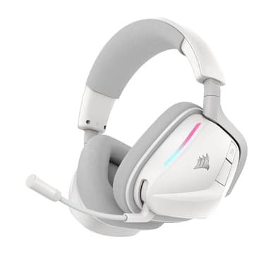 Corsair Void v2 Wireless Gaming-Headset mit Bluetooth für PC, PS5, PS4, Switch & Mobile – Dolby Atmos, 70 Stunden Akkulaufzeit, Duale Wireless, Schnelles Aufladen – Weiß