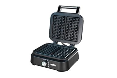 Unold Belgisches Waffeleisen Brüssel 48275-1.500 W, Doppel-Waffeleisen für 2 Belgische Waffeln 17x10 cm, PFAS-freie Keramikbeschichtung, stufenlos regelbar