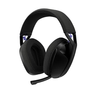 Logitech G G321 Lightspeed kabelloses Bluetooth-Gaming-Headset, dynamischer Komfort und Passform, 16-kHz-Schwingmikrofon, über 20 Std. Akkulaufzeit, PC, PS4, PS5, Nintendo Switch, Mobilgerät – Schwarz
