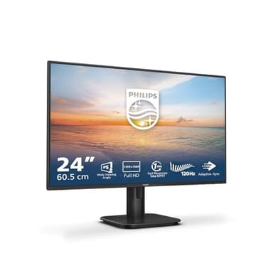 Philips 24E1N1100A - 24 Zoll Full HD Monitor, eingeb. Lautsprecher, 1 ms Reaktionszeit (1920x1080, 120 Hz, VGA, HDMI 1.4) schwarz