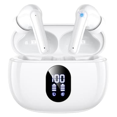 Bluetooth Kopfhörer 2026, HiFi-Tiefbass, Kopfhörer Kabellos Bluetooth 5.4 | In-Ear Kopfhörer, 4 ENC-Mikrofone für klare Anrufe, 48 Std., LED-Anzeige, IPX7 Sport-Earbuds, für iPhone/Android und Reisen