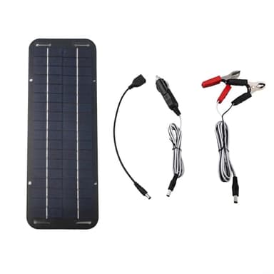 30 W Solarpanel, 12 V Batterie, Erhaltungsladegerät mit USB-Ausgang für Auto, Boot, Wohnmobil, Motorrad, Fahrzeug, wasserdicht, IP65, PET, polykristalline Silikonzelle mit Saugnäpfen, Lade-Kit