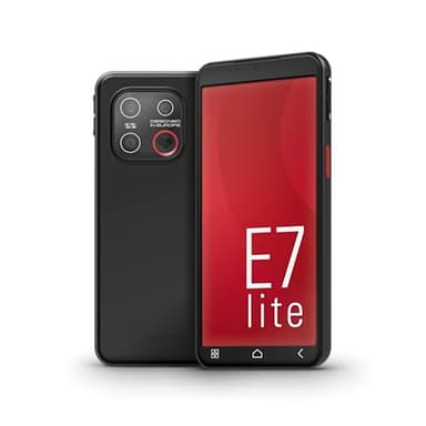 emporiaSMART.7lite Senioren-Smartphone ohne Vertrag, Android 15 Handy mit Notruftaste, 5,45" Touchdisplay, NFC, Fingerabdrucksensor, Hörgerätekompatibel, Großes Display, Einfache Bedienung, Schwarz