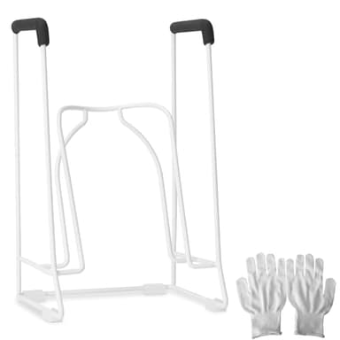 Glosaie Anziehhilfe für Kompressionsstrümpfe, Sockenanziehhilfe zum Anziehen von Kompressionssocken für große Waden unter 18" (46 cm) Umfang, Weiß, Sock Aid