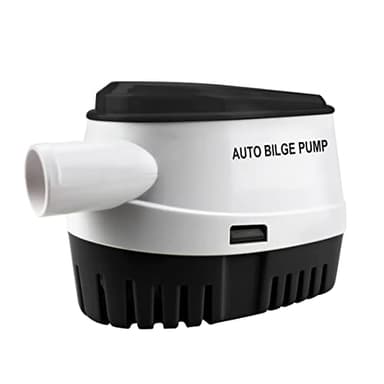 BACOENG Bilgenpumpe 12V Automatisch, 1100GPH/70LPM Lenzpumpe Bilgenwasser-Pumpe mit Schwimmschalter, Schwarz