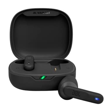 JBL Wave Flex – Kabellose In-Ear Ohrhörer mit IP54 - und IPX2-Wasserdichtigkeit – TalkThru - und AmbientAware-Technologie – 32 Stunden Akkulaufzeit – Schwarz