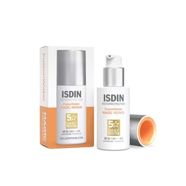 ISDIN Fusion Water Magic Repair LSF 50 Sonnencreme Gesicht - Anti-Aging & Sonnenschutz - Repariert & Regeneriert, Hyaluronsäure, Ultraleicht, 50ml