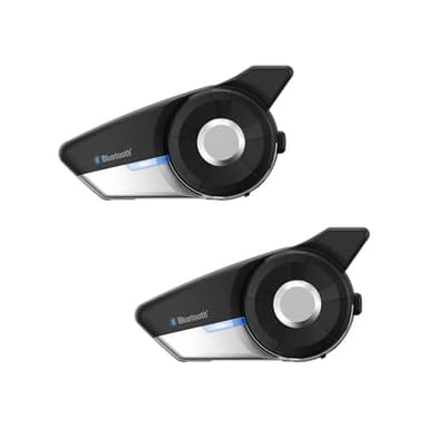 Sena 20S EVO Motorrad Bluetooth Kommunikationssystem mit HD Lautsprechern, Doppelpack