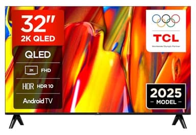TCL 32V5C - 32 Zoll Full HD Smart QLED Direct LED-Fernseher mit Android TV & HDR - Kompatibel mit Google Cast & Google Home, Schlankes Design