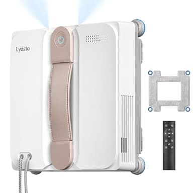 Lydsto WL07 Max Fensterputzroboter mit Sprühfunktion kompakt, Vier Ultraschall Wasserdüsen, Eckenreinigung, 8000Pa Elektrischer Fensterputzer 110ML Tank, 4 Reinigungsmodi,