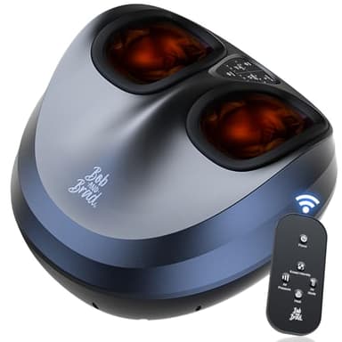 BOB AND BRAD Fußmassagegerät mit Wärme, Tragbares Fussmassagegerät Elektrisch, Tiefenknetendes Shiatsu Fußmassagegerät zur Linderung von Plantarfasziitis, Bis Schuhgröße 48, Ideal Als Geschenk