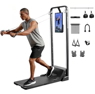 Speediance Smart Home Gym System, Gym Monster Multifunktionale Smith Maschine Home Gym Power Cage, Tragbare Kabelmaschine für Home Workout, Ganzkörper-Krafttraining Fitness (Basic)