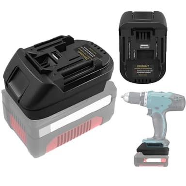 EIN18MT Akku Adapter für Einhell auf Makita Werkzeug, TEPULAS USB Ladeadapter Konverter für Einhell 18V PXC Akku für Makita 18V Elektrowerkzeuge(Keine Batterie)