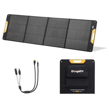 BougeRV 200W Solarpanel Faltbar, 25% Effizienz N-Typ Tragbares Solarpanel mit XT60/DC7909 Ausgänge, Fiberglas Mobiles Solarmodul Klappbar, IP65, für Powerstation, Camping, Outdoor, Garten