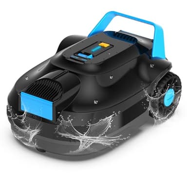 BOTLUXE Poolroboter, Kabelloser Poolsauger Akku 5000 mAh, 120 Minuten Reinigungszeit, Automatische Reinigung mit Selbsteinparkfunktion, 6057 LPH Leistungsstarker Poolsauger für Pools 80 m², PC01
