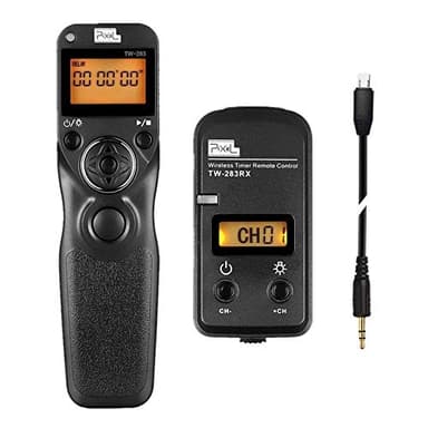 Pixel 262ft Wireless Fernauslöser TW283-S2 LCD Drahtlose Fernauslöser für Sony Alpha 6600 6400 7-IV 7-III 6100 6000 7S-II 7-II a9 a7 a7R 7S a6600 RX100II RX10 A68 ZV-1 HX99 HX400 Timer-Fernbedienung