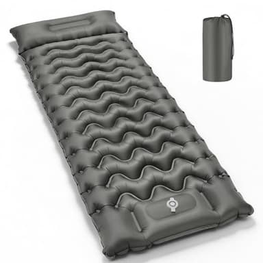 PHYSEN Camping Isomatte mit Aufblasbare & 360° Riemen – Wasserdicht Fußpumpe Luftmatratze für Outdoor, Strand, Auto & Wohnmobil – Schnellaufblasbar & Fixierbar