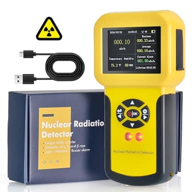Kethvoz Geigerzähler, Kernstrahlung Detektor mit 3 Alarmmodi & Datenspeicherung, Strahlungsmessgerät für Radioaktivität Beta Gamma Röntgen Strahlen KE-886A