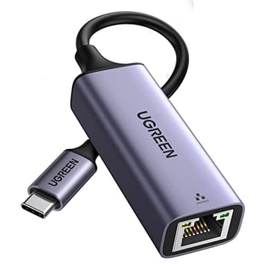UGREEN USB C Ethernet Adapter 1000Mbps, Thunderbolt USB C LAN Adapter Netzwerkadapter Kompatibel mit iPhone 17, iPad Pro/Air, MacBook Pro/Air, Galaxy S25, Steam Deck (Grau-Type C)