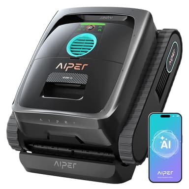 AIPER (2026 Neu) Scuba V3 Poolroboter Akku für Wand und Boden mit KI-Vision, Leichter Poolsauger, Leistungsstarke Saugleistung, 3 μm Filter, Wasserlinienreinigung, für Pools bis zu 200 m²
