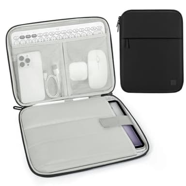 Dadanism 13 Zoll Tablet Tasche Hülle mit Polsterung für iPad Pro M5/M4 13", iPad Air M4/M3 13", iPad Pro 12,9", MacBook Neo/Air 13" 2026, Galaxy Tab S10+/S9 FE+/S9+ 12,4", Tab P12 12,7", Schwarz