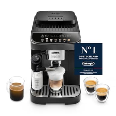 De’Longhi Magnifica Evo - Perfetto Kaffeevollautomat mit LatteCrema-Milchaufschäumer, 7 One-Touch-Getränke, Cappuccino, Espresso Kaffeemaschine, Soft-Touch-Bedienfeld, Schwarz (ECAM292.81.B)