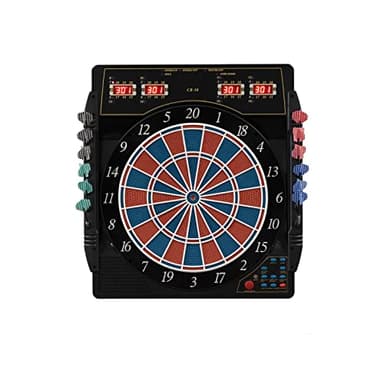 Dartautomat Karella CB-50, elektronische Dartscheibe mit 27 Spielen und 159 Spielvarianten, exakte Turniermaße in 2-Loch-Ausführung, Profigerät