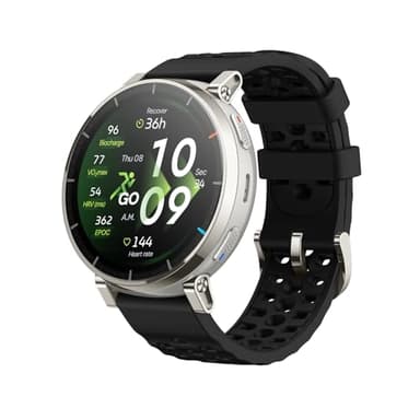 Amazfit Active 3 Premium 45mm GPS Lauf-Smartwatch, 1,32" AMOLED Saphir-Display, 12 Tage Akku, 4GB, NFC, Offline-Karten, 170+ Trainingsmodi, 5 ATM, Herzfrequenz- & Fitness-Tracker für Android & iPhone