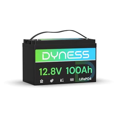 Dyness LiFePO4 12V 100Ah Lithium Batterie mit 100A BMS, Niedertemperaturschutz, Max.15000 Zyklen, 12V Lithium Solar Batterie für Wohnwagen, Solar Home Systeme, Boote