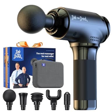 Bob and Brad T2 Massagepistole, Muskel Massagegerät with 4000-mAh-Akku, 3200rpm und 10 mm Amplitude, Perkussions Massage Pistole mit USB-C-Ladung, Geschenk für Männer und Frauen