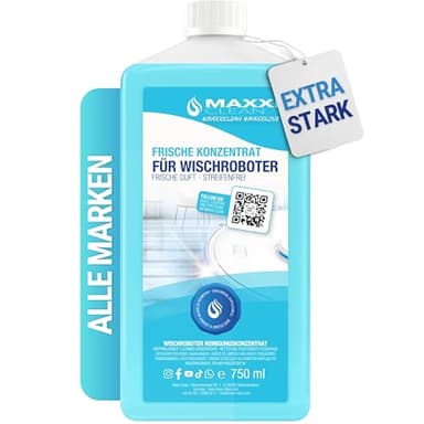 Maxxi Clean 1 x 750 ml Reinigungsmittel für Saugroboter mit Wischfunktion I Konzentrat mit Frische Duft I Universalreiniger für Fliesen, Laminat, Parkett I kompatibel mit gängigen Herstellern