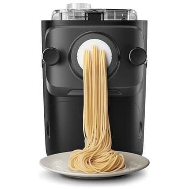 Philips 7000 Serie PastaMaker, Vollautomatische Nudel maschine, Automatisches Wiegen, 8 Pastasorten, Einfache Reinigung, max 8 Portionen, ProExtrude-Technologie, Vegan, Glutenfrei, Schwarz (HR2665/93)
