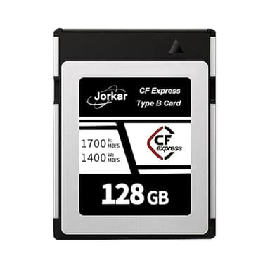 Jorkar CFexpress Typ B 128GB Speicherkarte für Kameras Nikon Z6/Z7/D6/D5/D500, für Canon EOS-1DX/C300/C500/R5 R5C R3, für Panaso GH6/S1/S1R/S1K, DJI Ronin 4D RAW 8K 4K