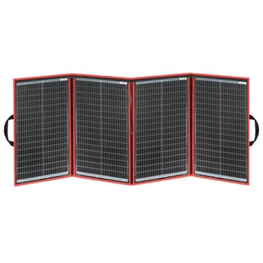 DOKIO Solarpanel Faltbar 200W 18V Kit Monokristalline mit Solar Ladegerät (LCD Anzeige + 2 USB Ausgang) und Kabel Für 12V Kfz Batterie, AGM, GEL, Säurebatterie, Generatoren plug and play