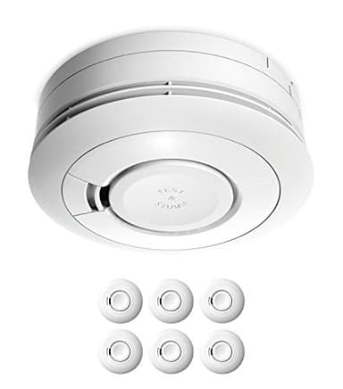 Ei Electronics Ei650 Rauchwarnmelder, Rauchmelder im 6er Set, Stand-Alone-Gerät mit Batterie für 10 Jahre, Testsieger Stiftung Warentest, weiß
