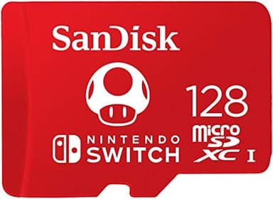 SANDISK microSDXC UHS-I Speicherkarte für Nintendo Switch Super Mario Mushroom Edition 128 GB (V30, U3, C10, A1, 100 MB/s Übertragung, mehr Platz für Spiele)