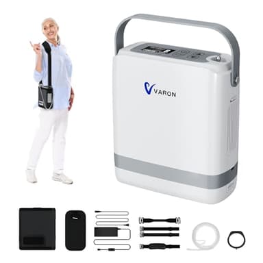 Sauerstoffkonzentrator Mobil 1~8 L/min Einstellbarer, 93% ±3% Sauerstoffkonzentrator mit akku, Tragbarer Sauerstoffkonzentrator, Impuls-Sauerstoffzufuhr