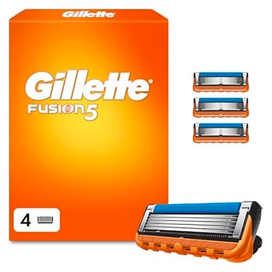 Gillette Fusion 5 Rasierklingen, 4 Ersatzklingen für Nassrasierer Herren mit 5-fach Klinge