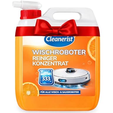 Cleanerist | Saugroboter 5L Wischroboter Reinigungsmittel mit Orangenduft [333 Füllungen] – 15ml auf 300ml Wasser – Universal Bodenreiniger für alle Modelle – 1:20 Konzentrat
